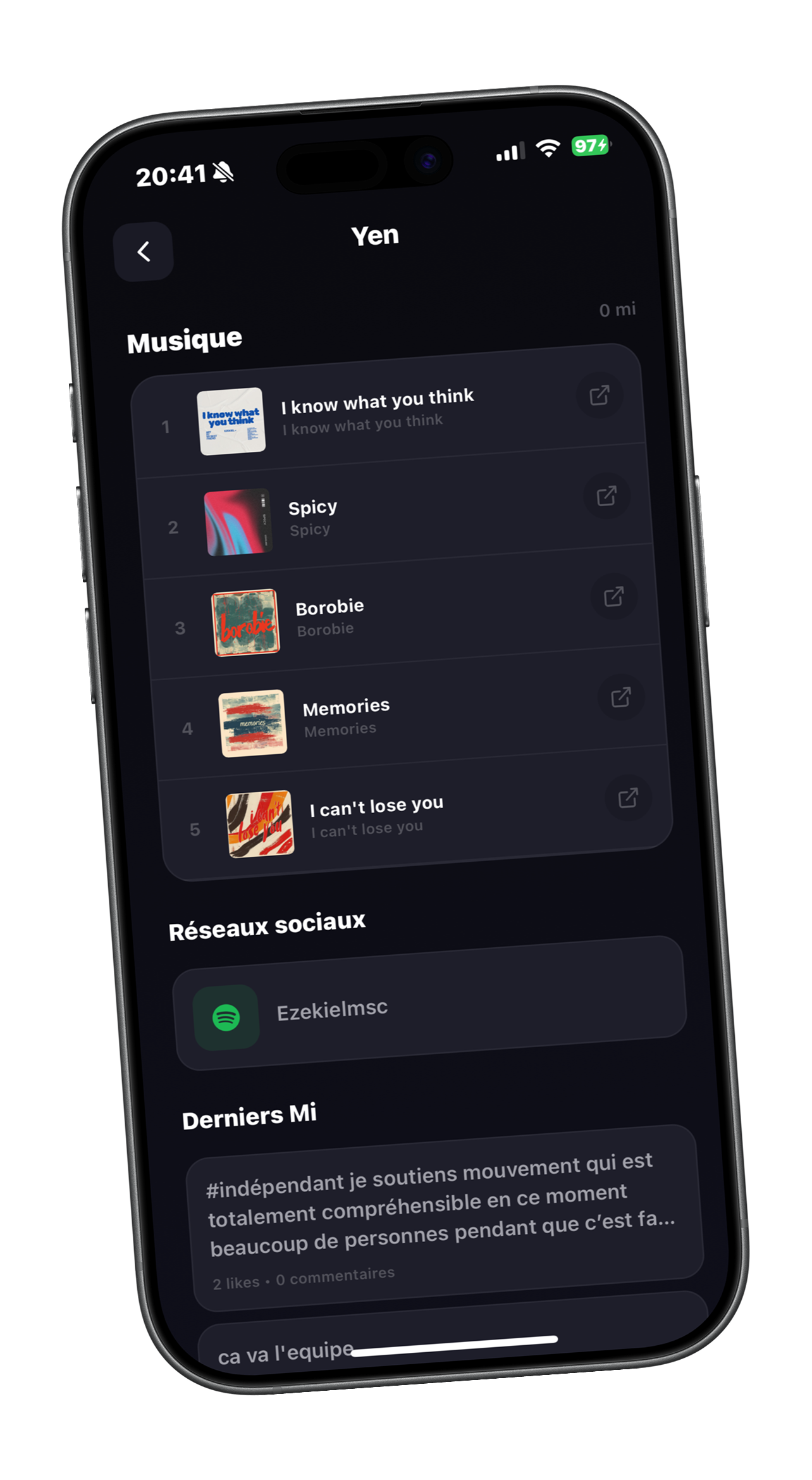 Lissmi App - Profil artiste